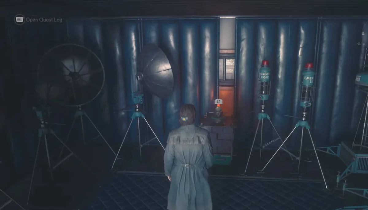 Glowing Large Resource Crate in the padded room